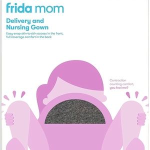 FRIDA MOM Delivery & Nursing Gown (gray - one size)